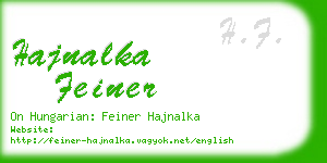 hajnalka feiner business card